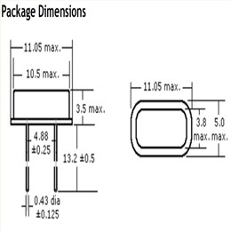 奧斯康利插件晶振,151-25.000M-SR-20HS-VS,25MHZ,151系列諧振器