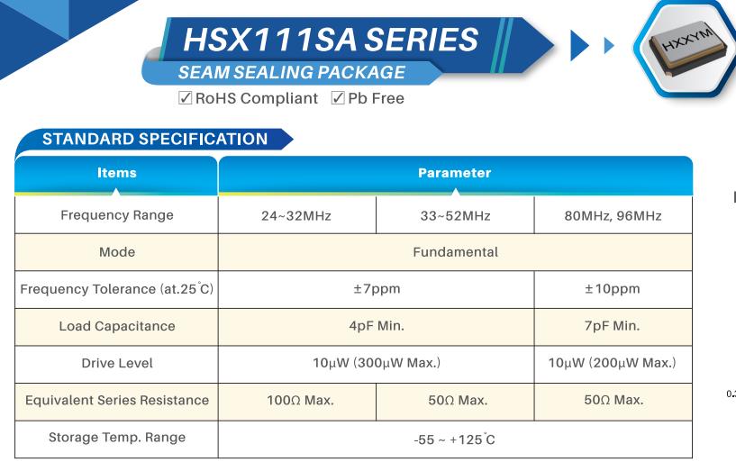 HSX111SA晶振是小型化電子設備的不錯選擇